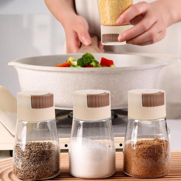 Measurable Control Spice Bottle –spice Jar With Press Control Cap