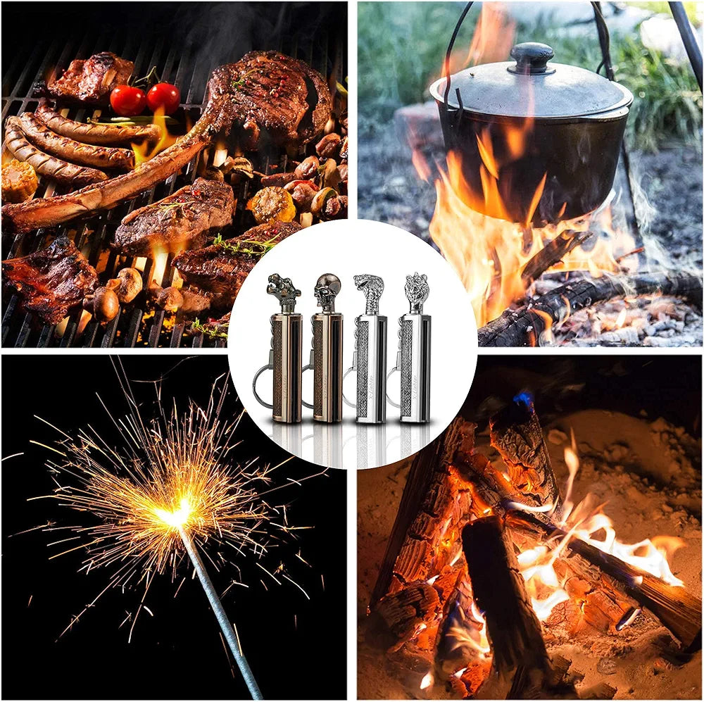 Lifetime & waterproof New Portable Metal Lighter specially for home,Outdoor,survival Tool